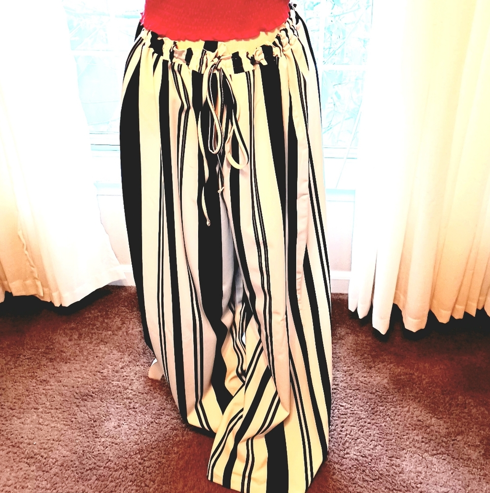 K.JORDAN 3X STRIPED DRAWSTRING PANTS